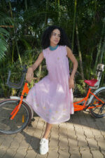Blush Blossom Cotton Midi Dress - Image 2