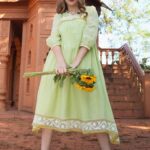 Premium Cotton A-Line Midi Dress