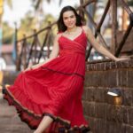 Premium Red Tiered Maxi Dress