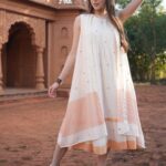 Elegant Cotton A-Line Midi Dress