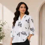 Premium Floral Print Relaxed Fit Women’s Top