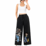 Premium Cartoon Print Wide Leg Casual Pants