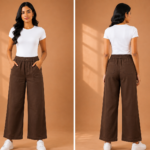 Premium Linen Elastic Waist Wide-Leg Casual Pants