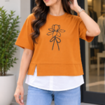 Women’s Floral Print Layered Casual Top